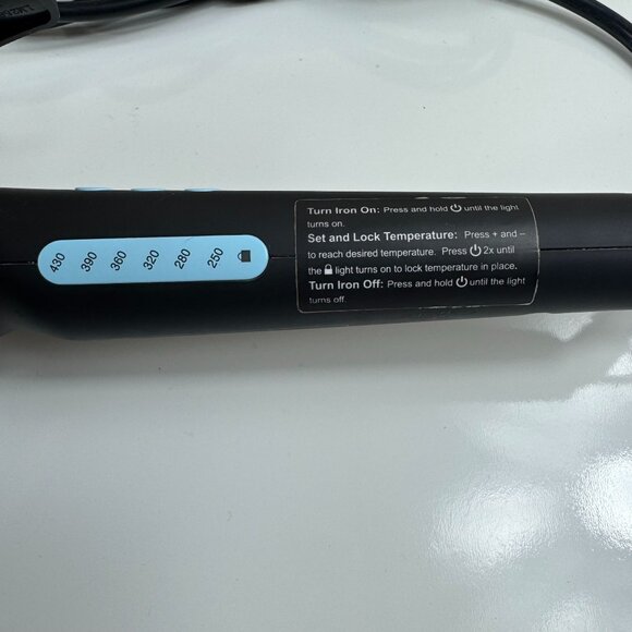 BIO IONIC Long Barrel Curling Iron Styler 1.5-Inch Black Nanoionic Beachy Waves - Picture 4 of 5